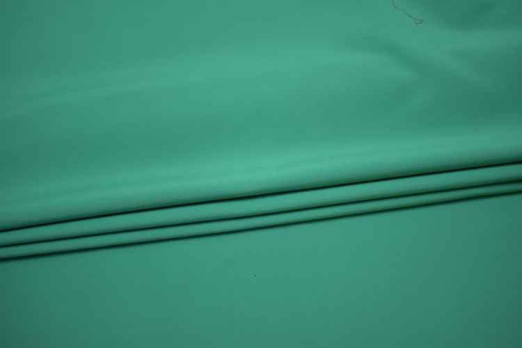 Костюмная зеленая ткань с эластаном W-130630