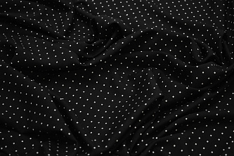 Плательная черная белая ткань геометрия W-132500