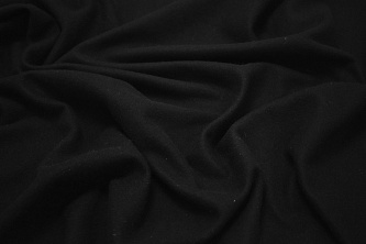 Пальтовая черная ткань W-129758