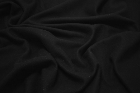 Пальтовая черная ткань W-129758