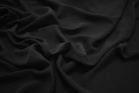 Плательная черная ткань W-129366