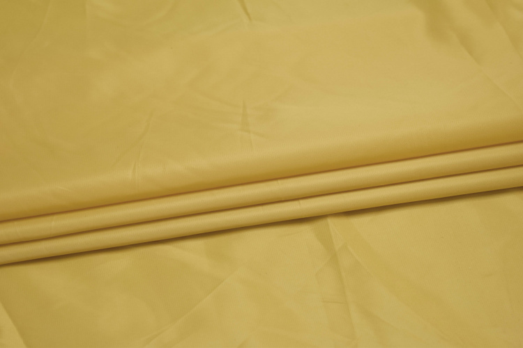 Курточная желтая однотонная ткань W-131031