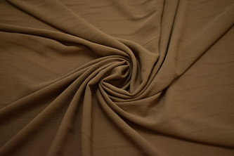 Плательная коричневая ткань W-131595