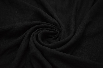Плательная черная ткань W-125902