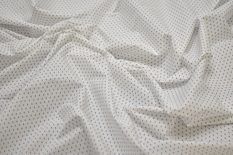Рубашечная белая синяя ткань геометрия W-132886