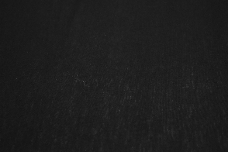 Трикотаж черный из шерсти W-124356