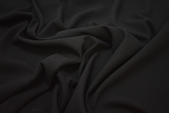 Пальтовая черная ткань W-125563