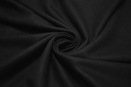 Пальтовая черная ткань W-126970