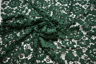 Кружево зеленое цветы W-126256