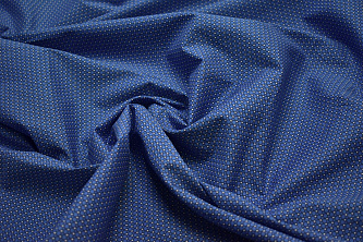 Рубашечная синяя черная ткань геометрия W-131879