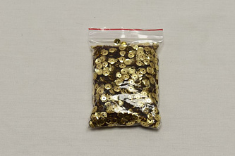 Пайетки золотого цвета 0,6 см W-133829