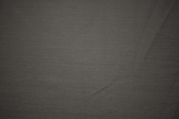 Костюмная серая ткань в полоску W-132199