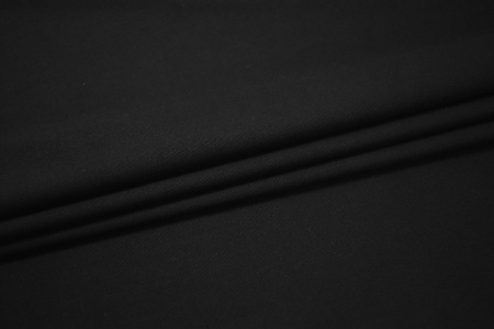 Костюмная черная ткань W-132079