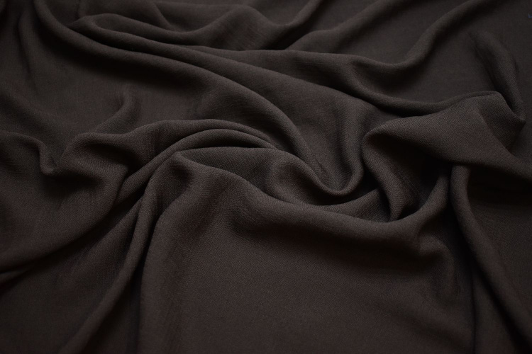 Плательная коричневая ткань W-128949