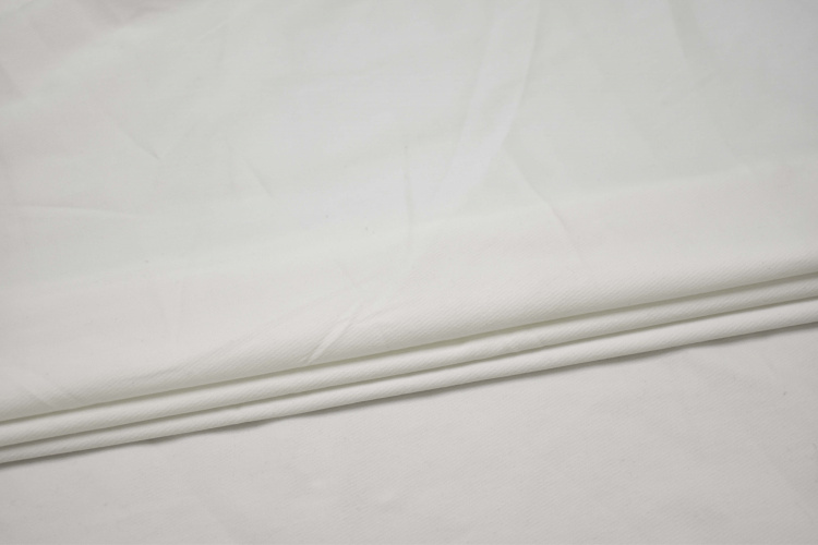 Костюмная белая ткань с эластаном W-129881