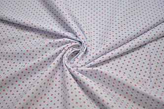 Рубашечная белая ткань геометрический узор W-132496