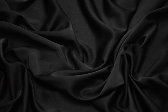Плательная черная ткань W-127196