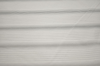 Рубашечная белая ткань в серую полоску W-133005