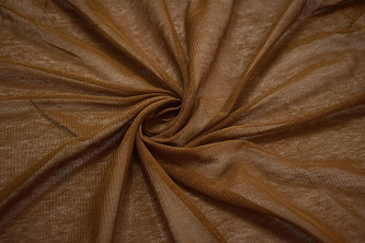 Сетка-стрейч подкладочная коричневая W-128694