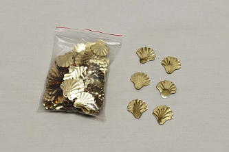 Пайетки пришивные золотого цвета 1,9 см W-133545